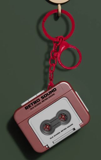 Llavero Grabador de Voz con Forma de Casete